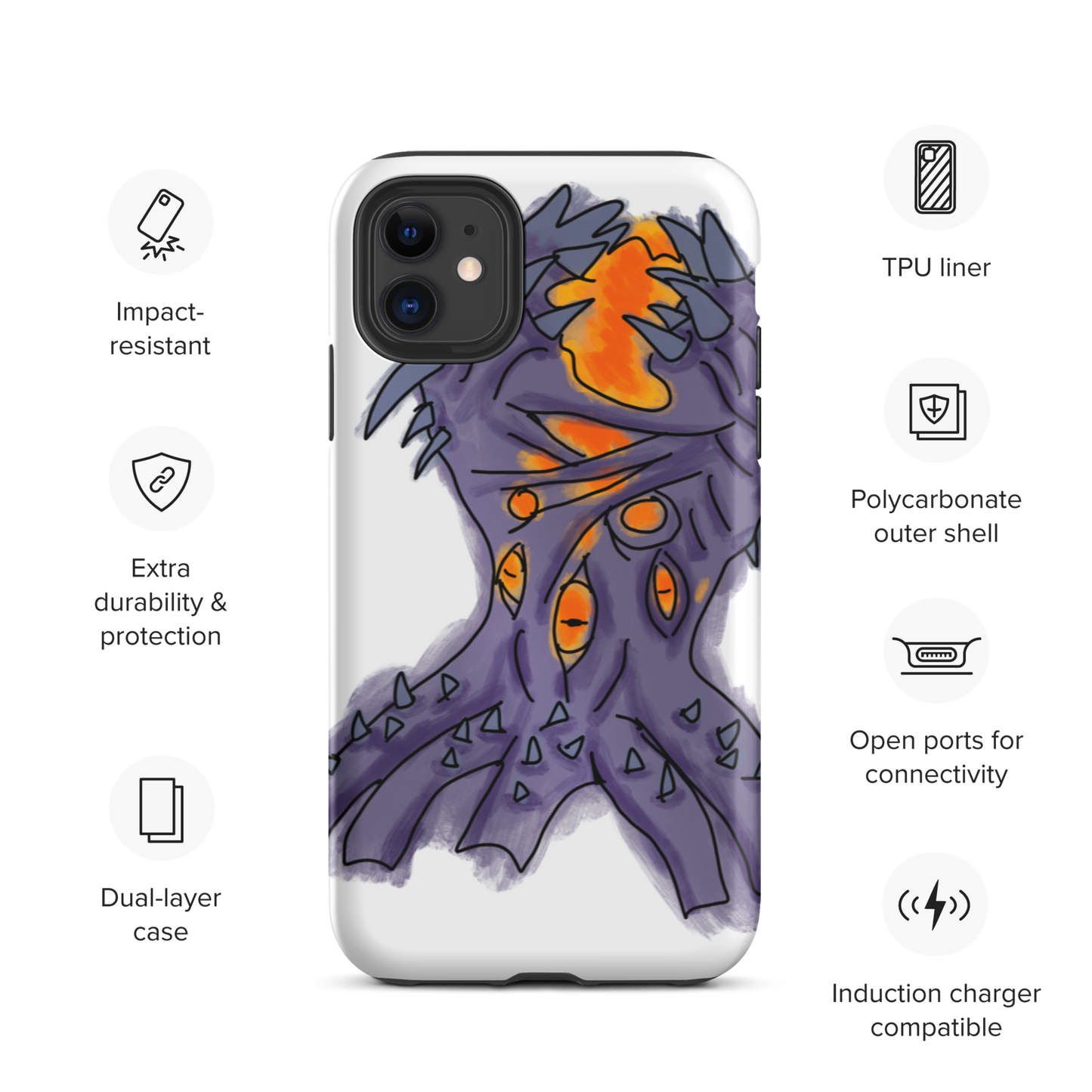 N'zoth Raid Boss Tough iPhone Case World of Warcraft