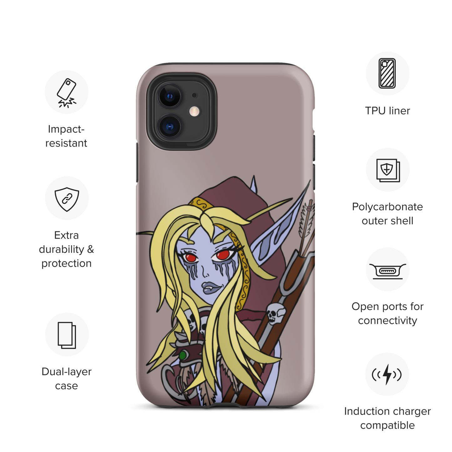 Sylvanas Windrunner Sketch Tough iPhone Case