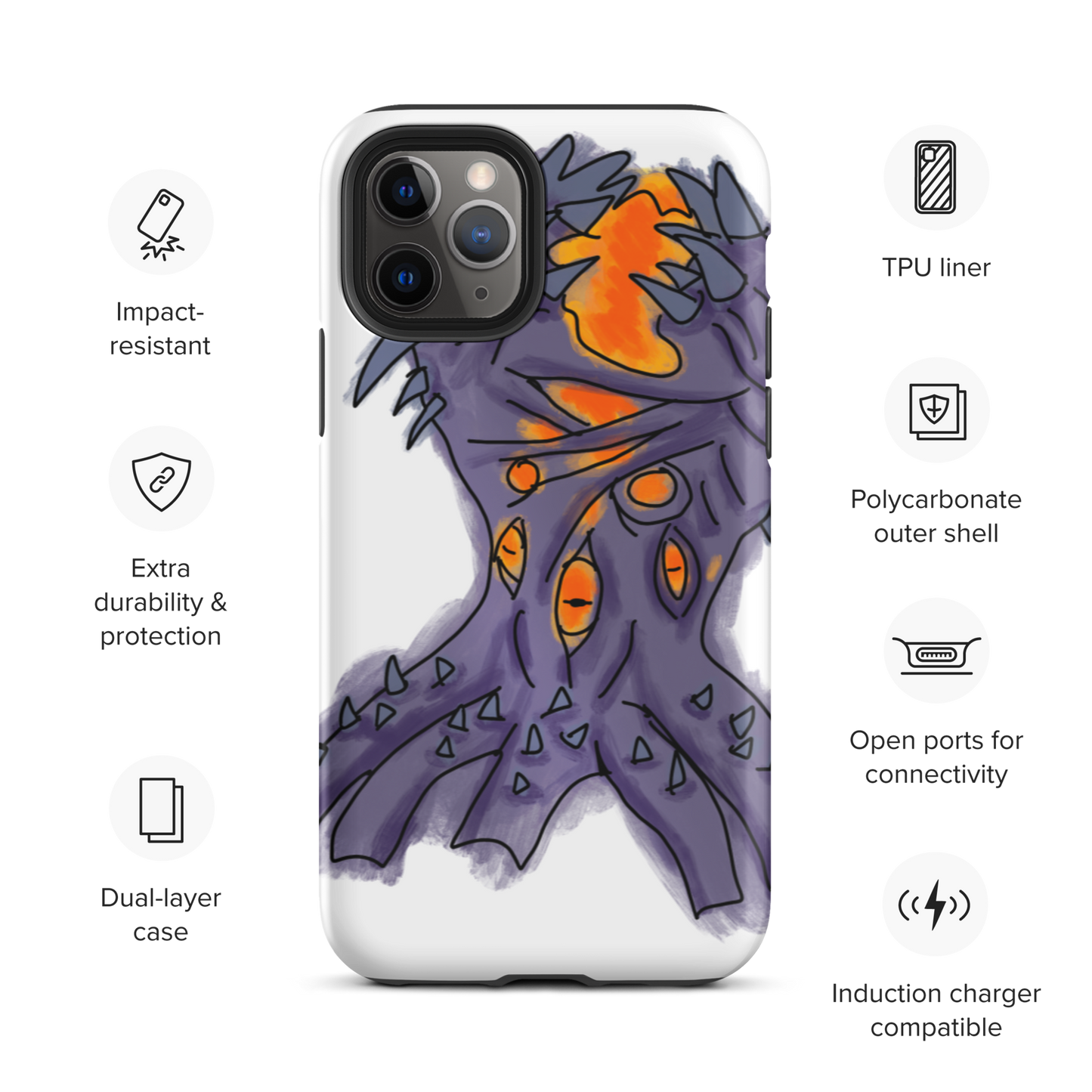 N'zoth Raid Boss Tough iPhone Case World of Warcraft