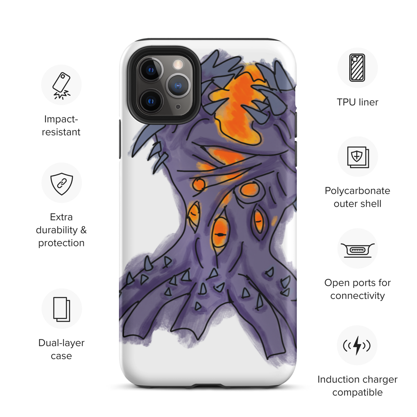 N'zoth Raid Boss Tough iPhone Case World of Warcraft