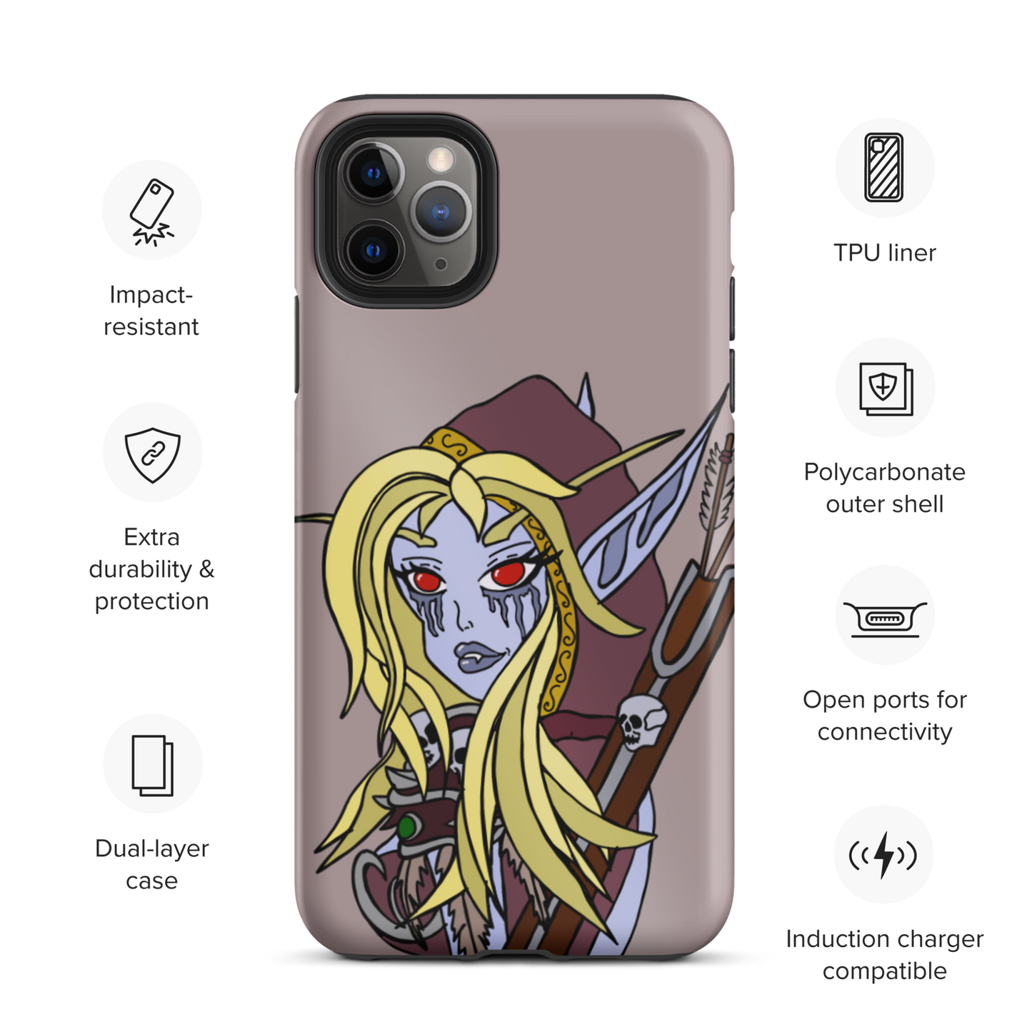 Sylvanas Windrunner Sketch Tough iPhone Case