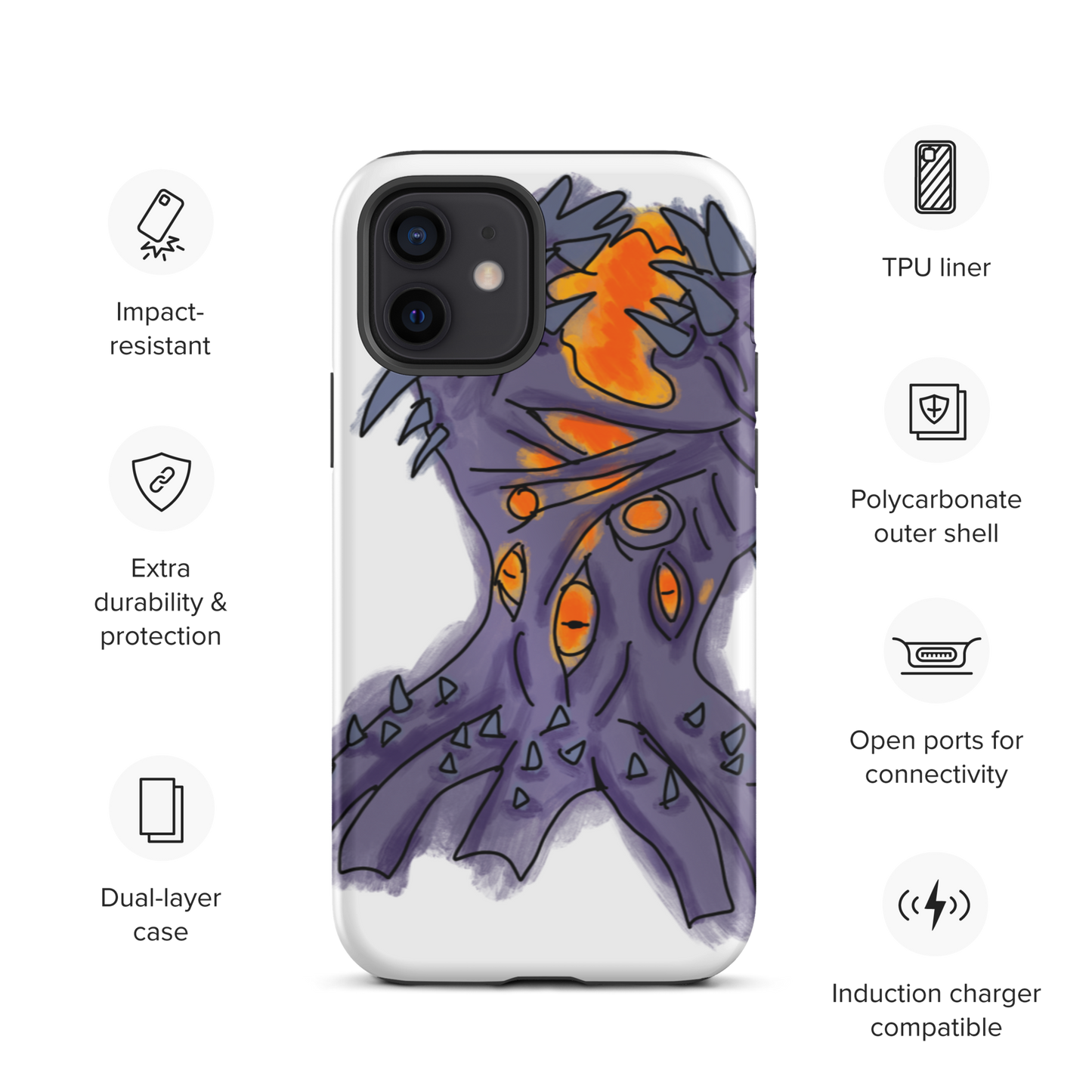 N'zoth Raid Boss Tough iPhone Case World of Warcraft