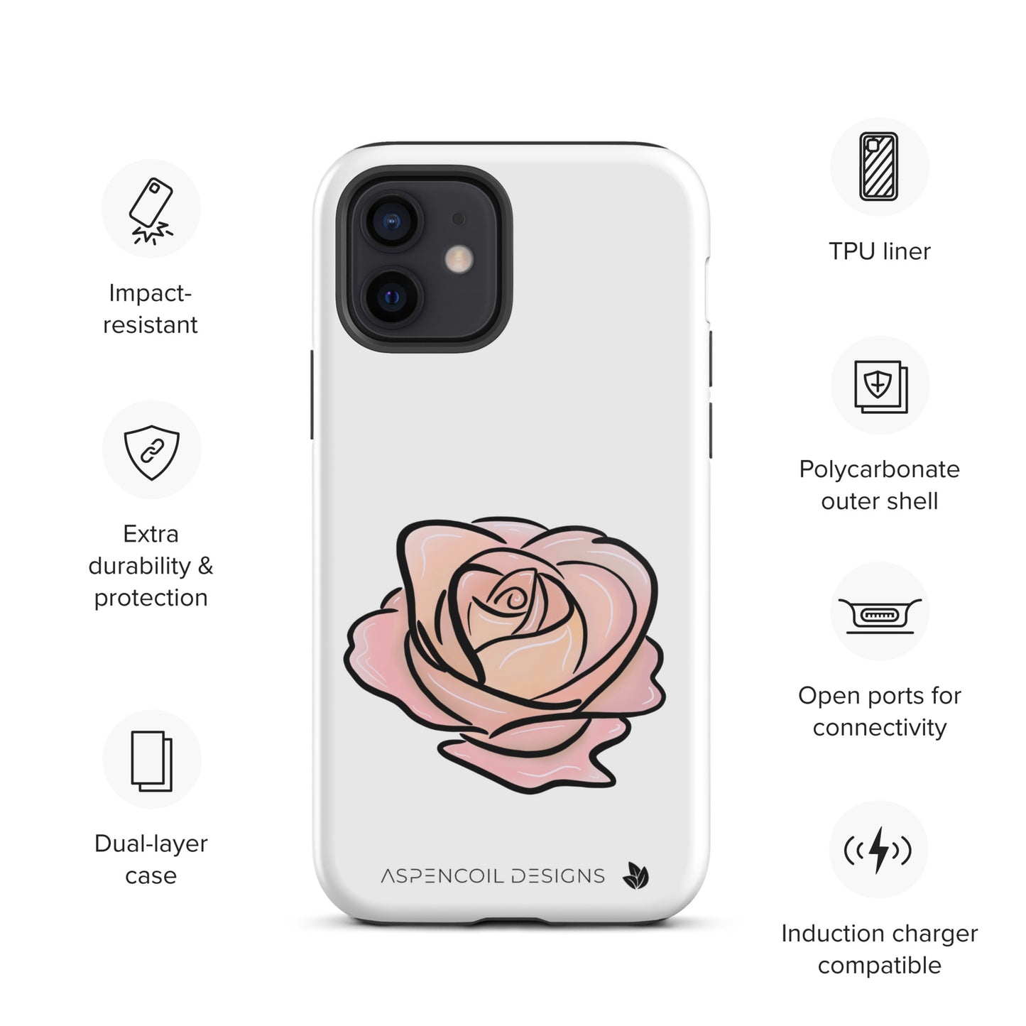 Blushing Rose iPhone Case