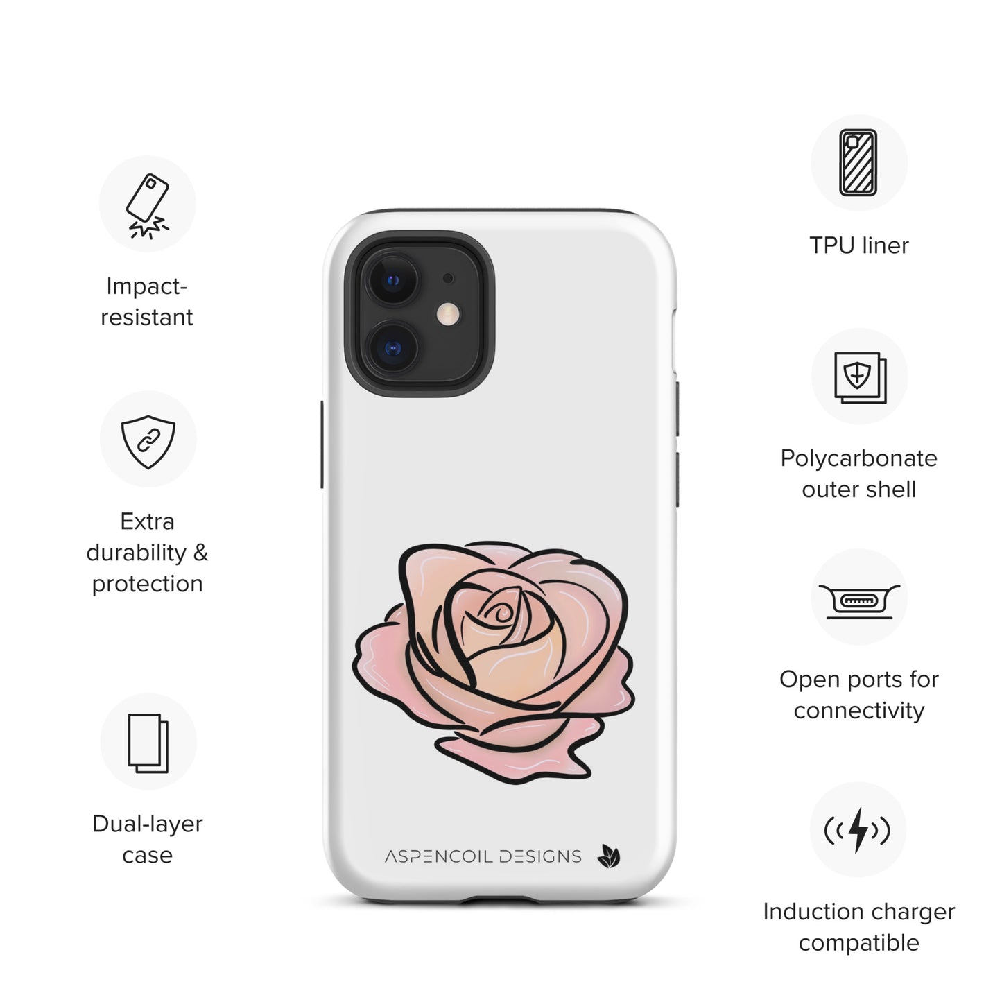 Blushing Rose iPhone Case