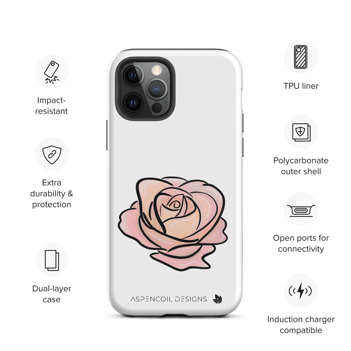 Blushing Rose iPhone Case