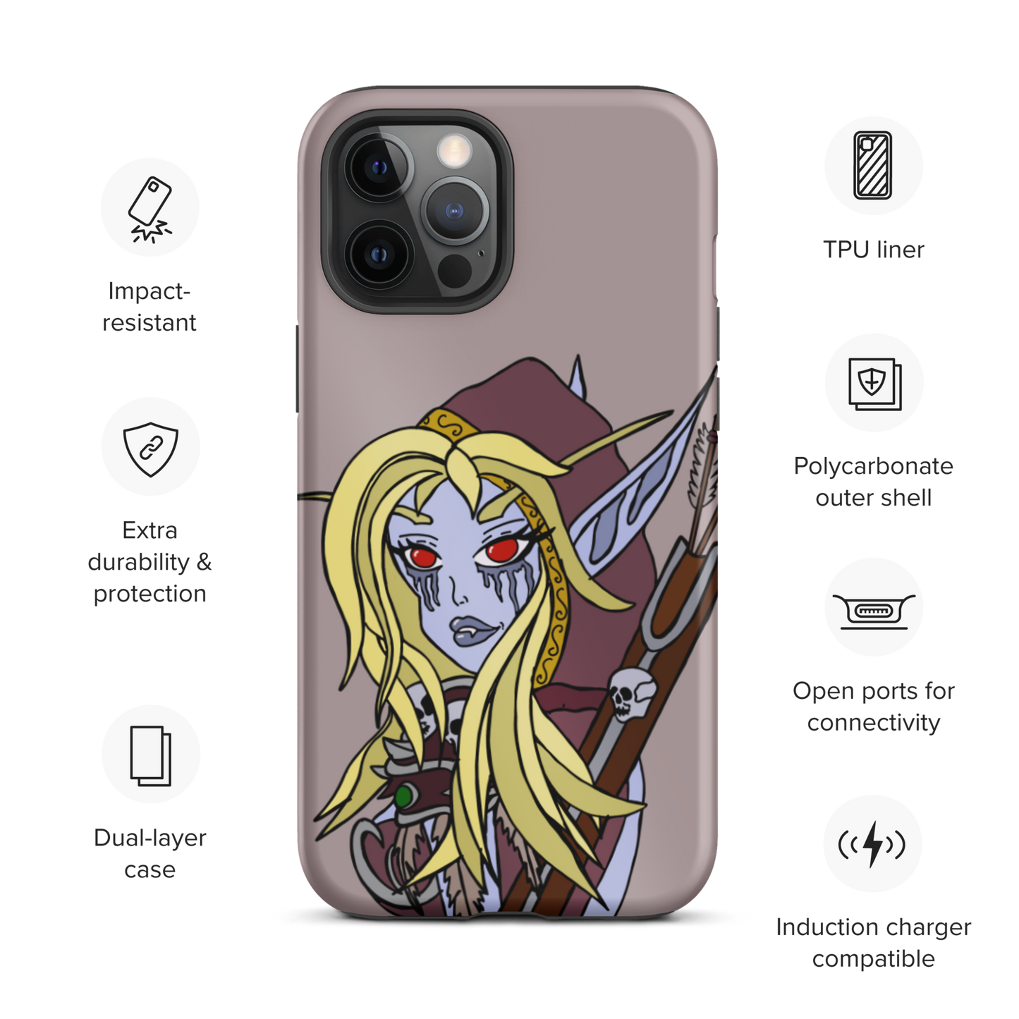 Sylvanas Windrunner Sketch Tough iPhone Case