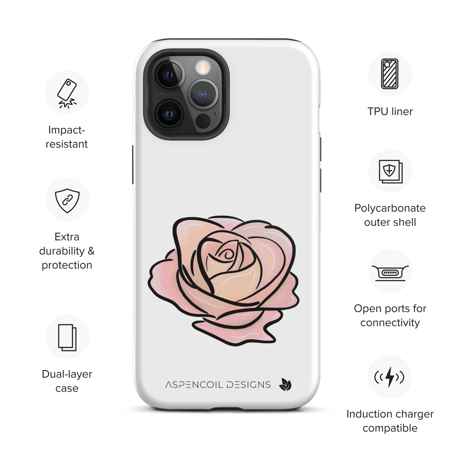 Blushing Rose iPhone Case