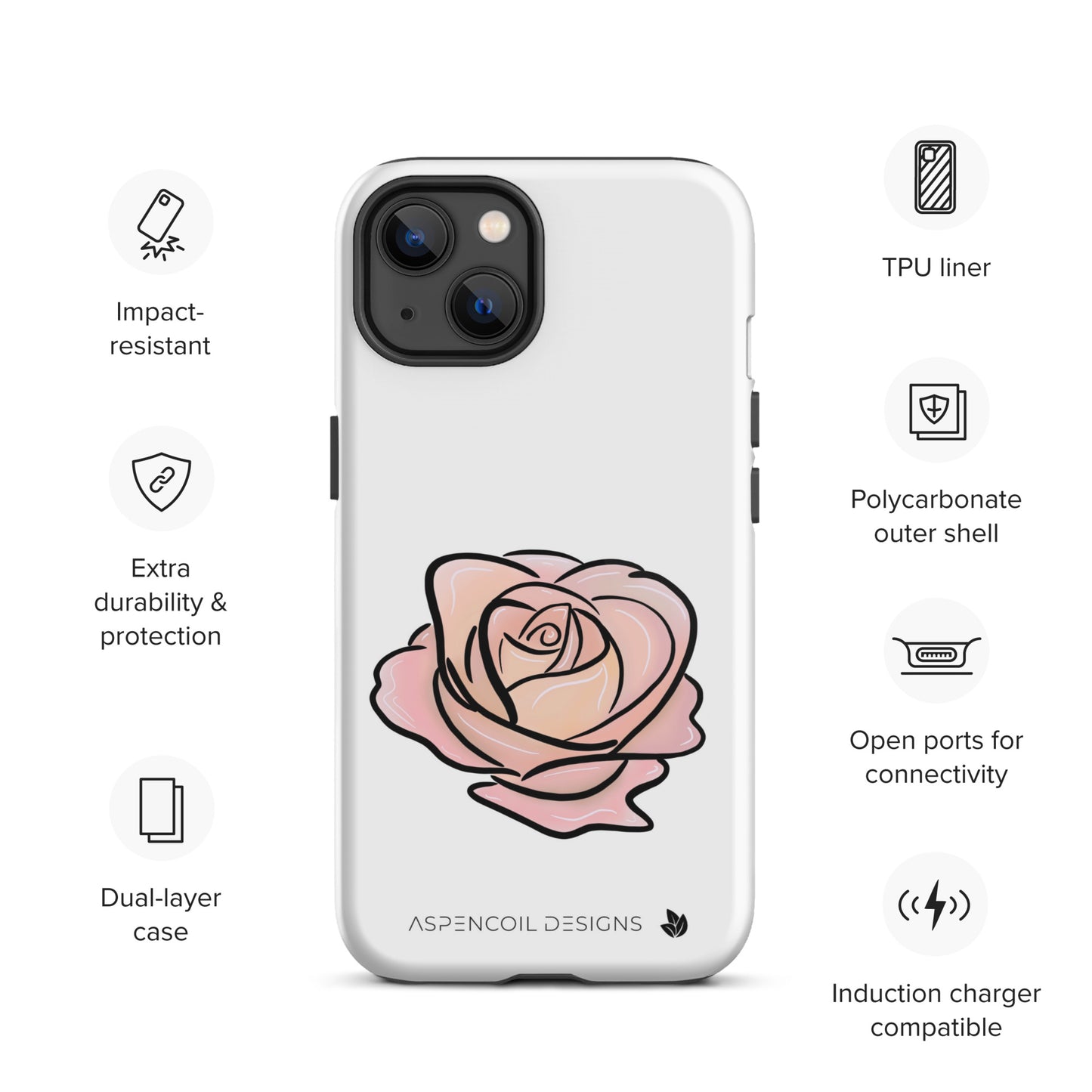 Blushing Rose iPhone Case