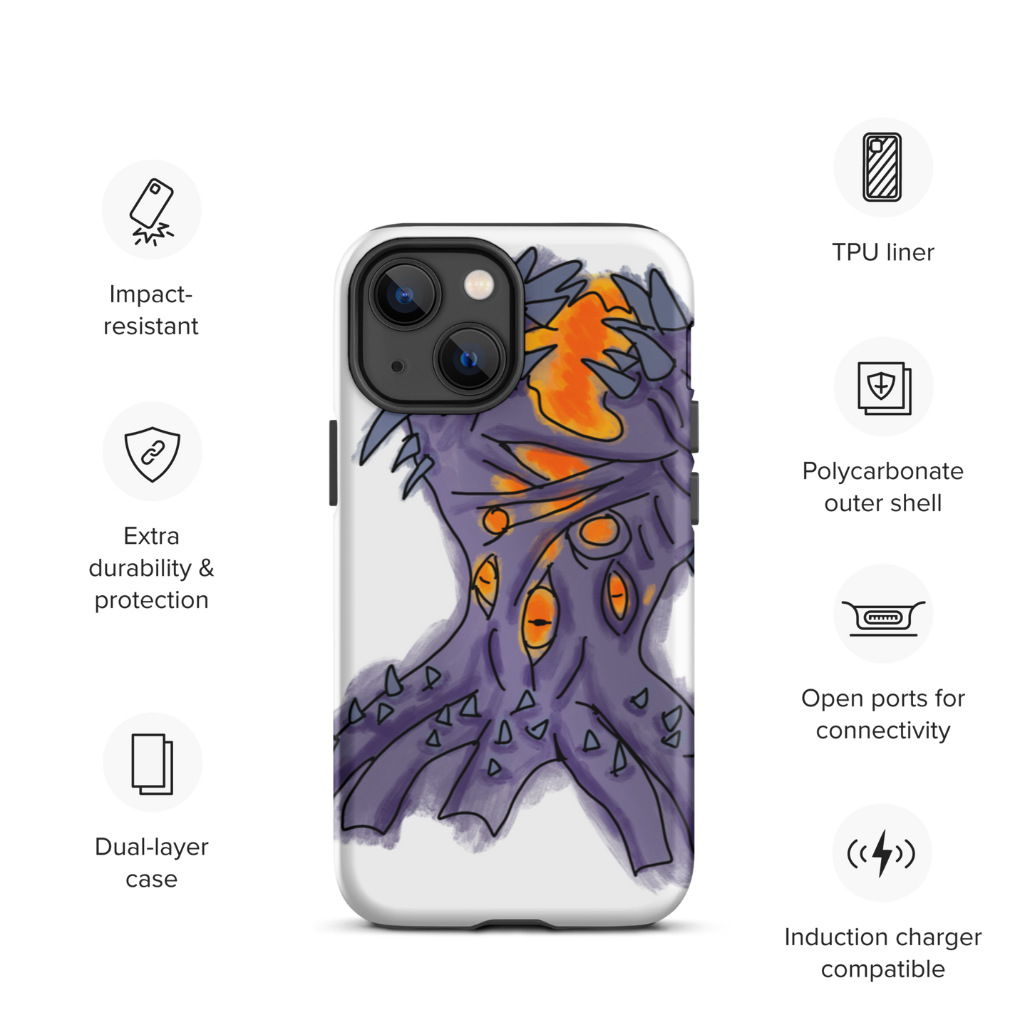 N'zoth Raid Boss Tough iPhone Case World of Warcraft