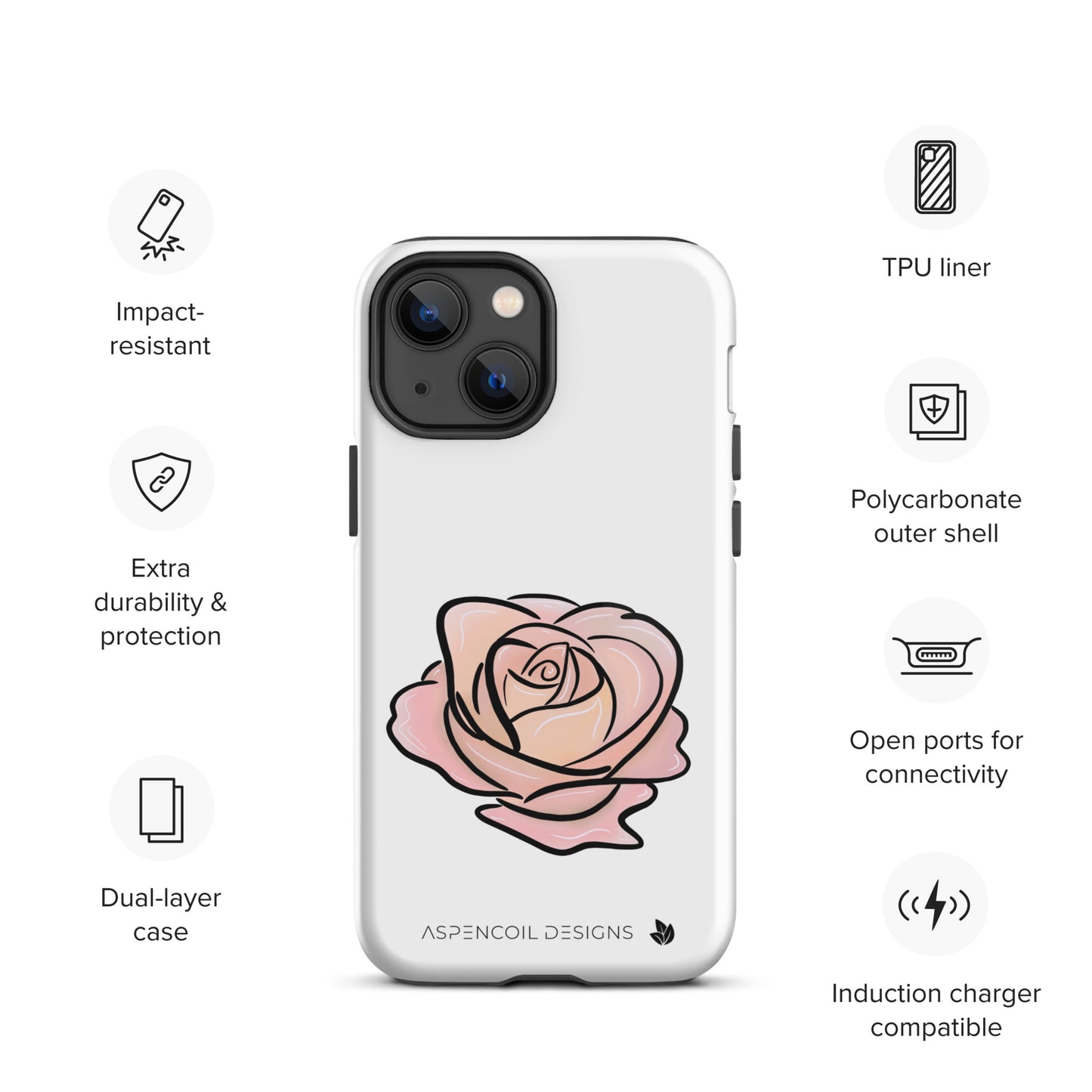 Blushing Rose iPhone Case