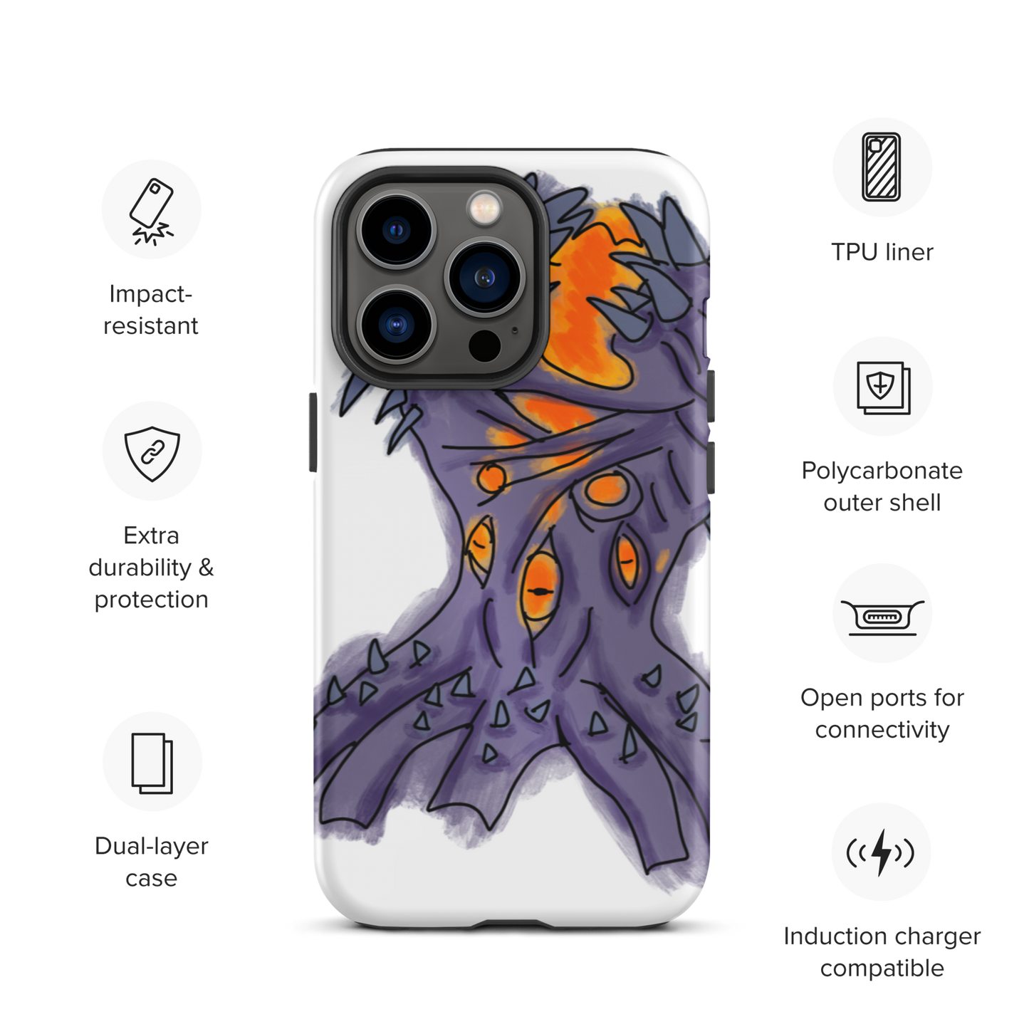 N'zoth Raid Boss Tough iPhone Case World of Warcraft