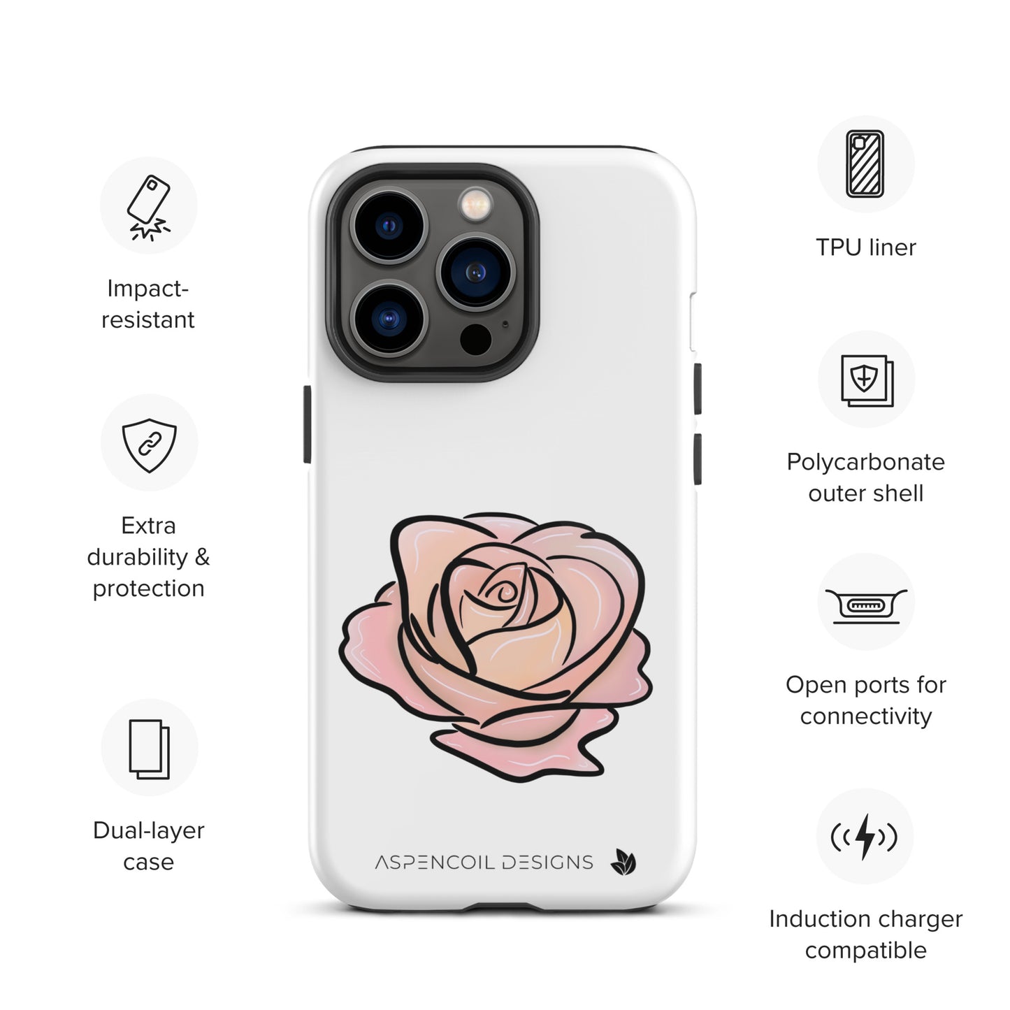 Blushing Rose iPhone Case