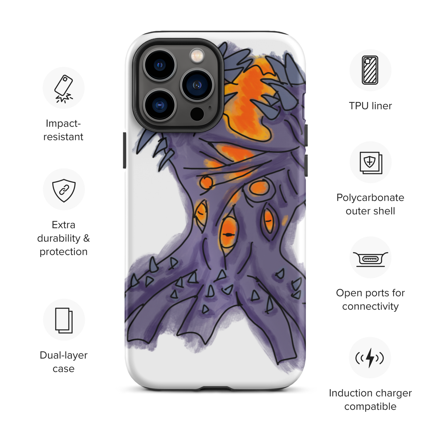 N'zoth Raid Boss Tough iPhone Case World of Warcraft