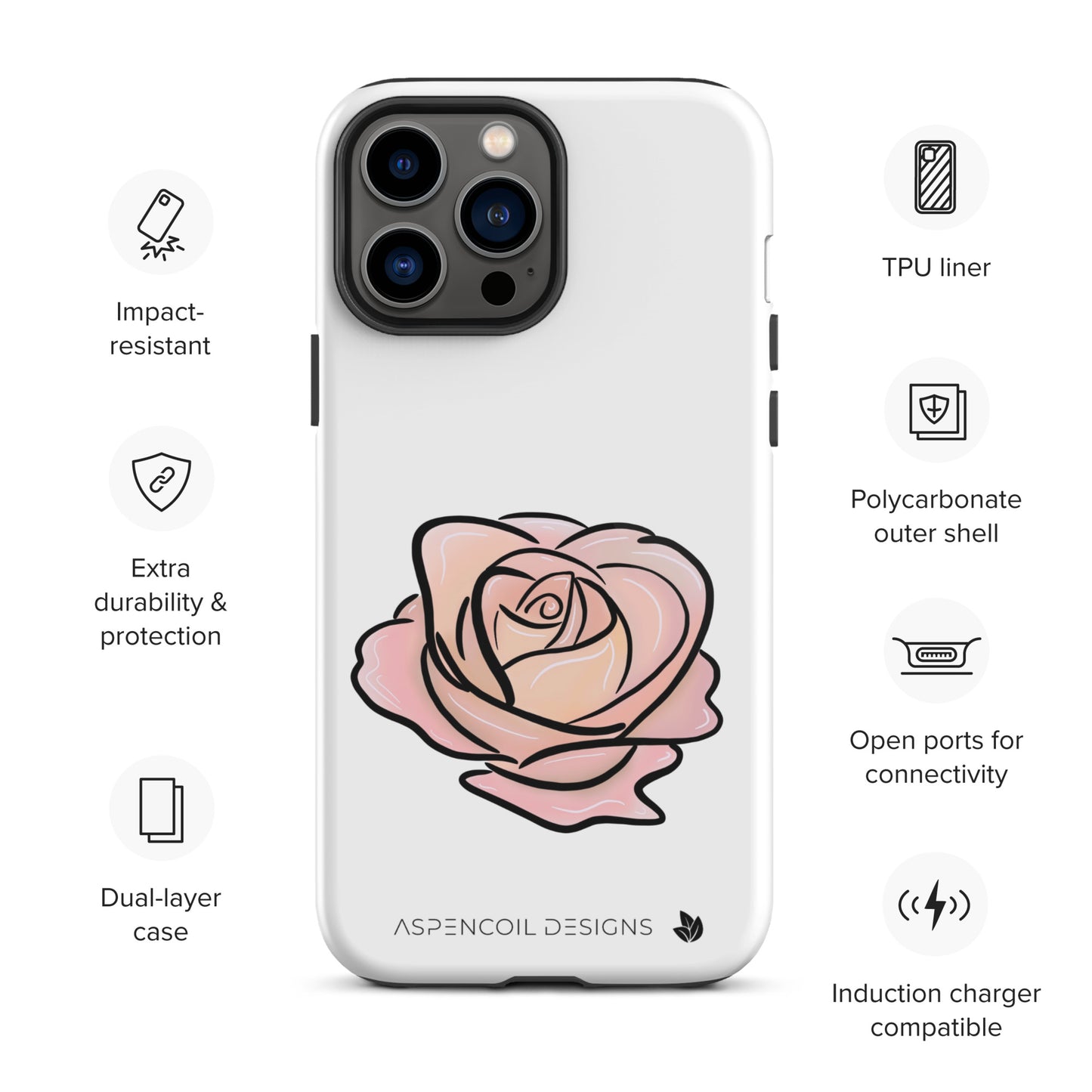 Blushing Rose iPhone Case