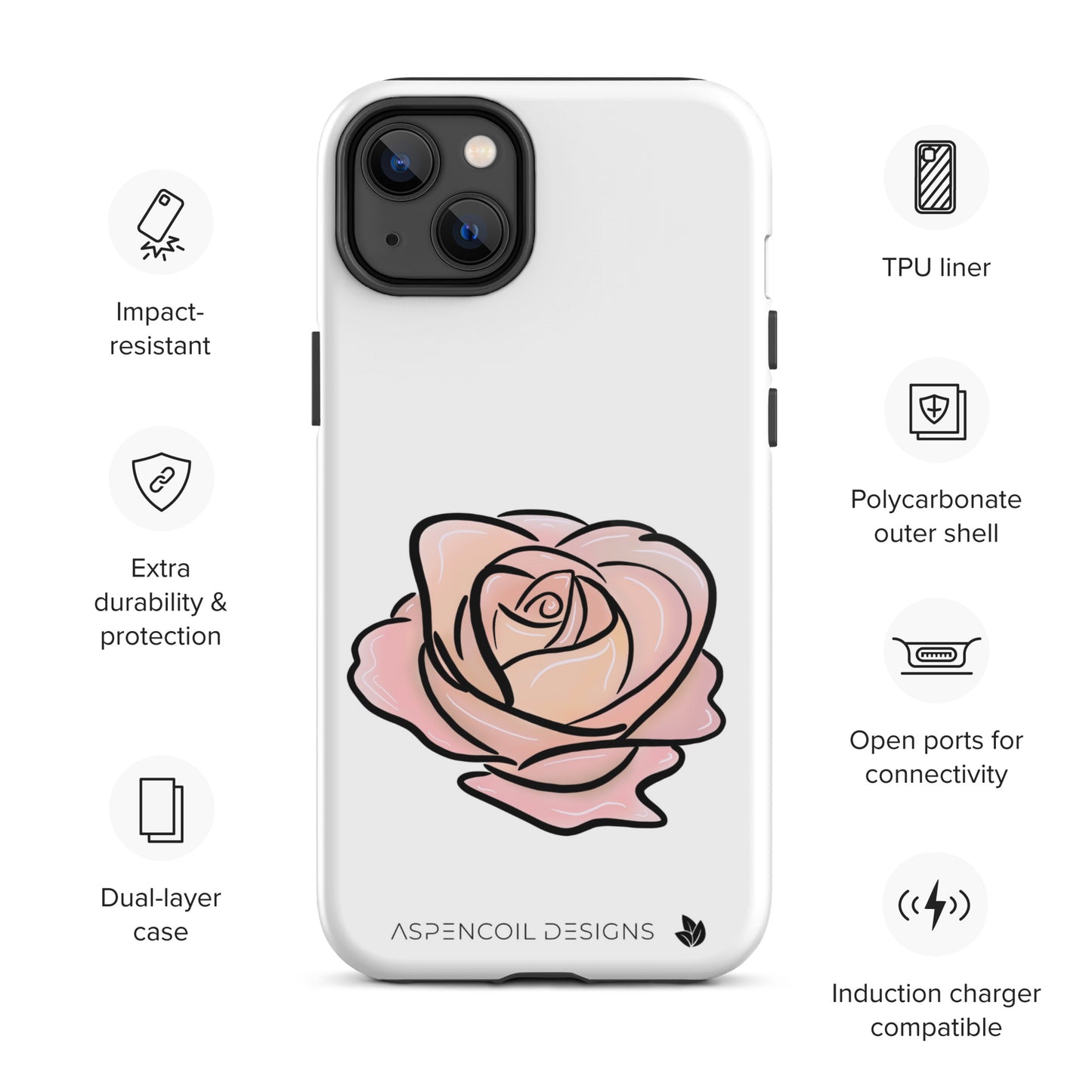 Blushing Rose iPhone Case