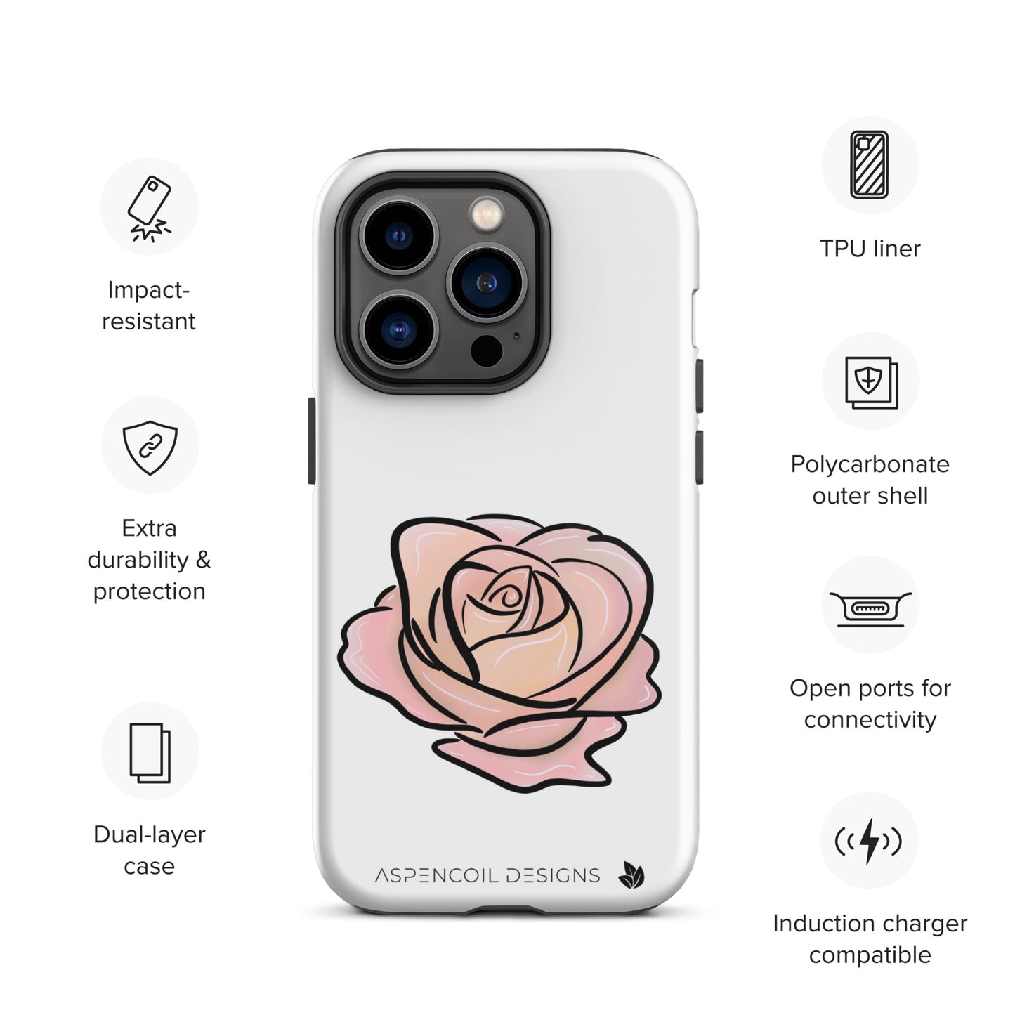 Blushing Rose iPhone Case