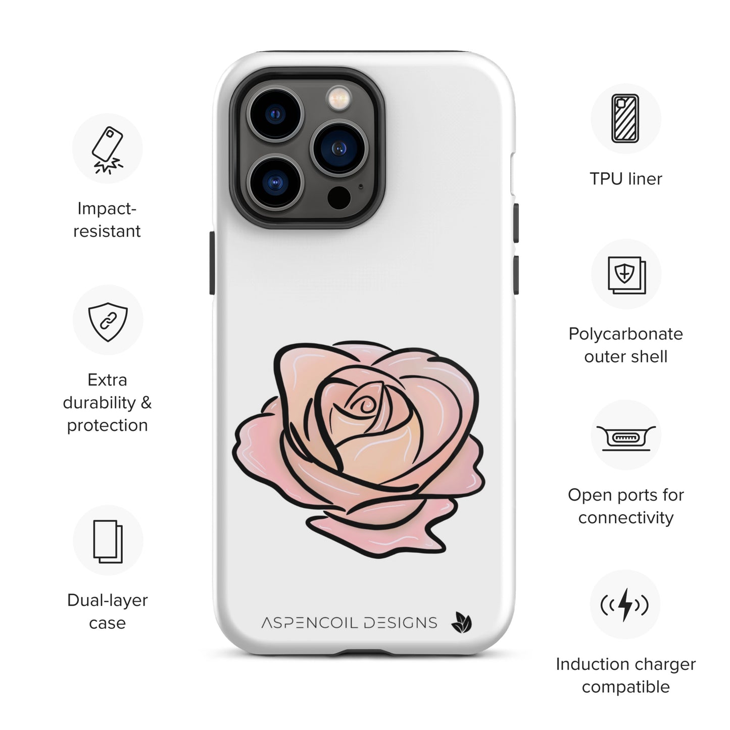 Blushing Rose iPhone Case