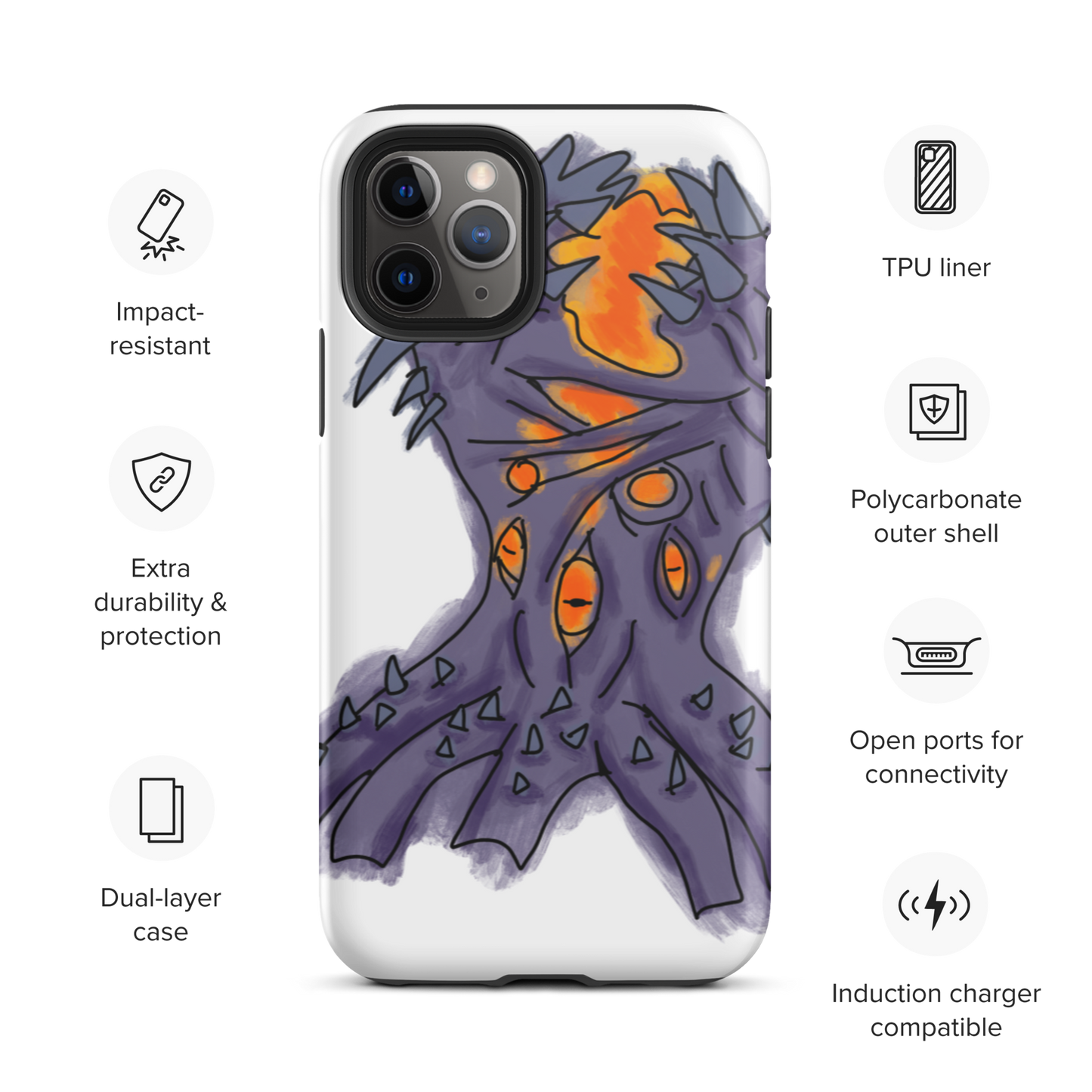 N'zoth Raid Boss Tough iPhone Case World of Warcraft