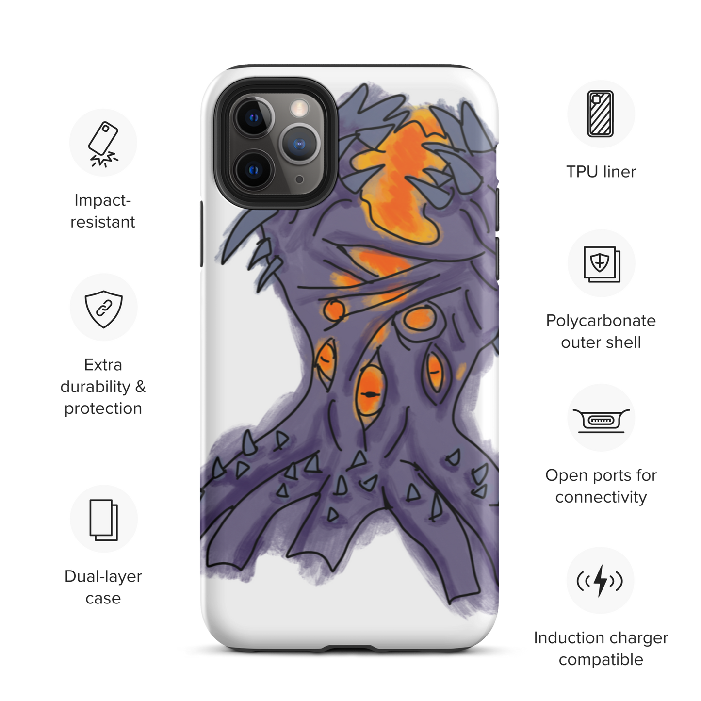 N'zoth Raid Boss Tough iPhone Case World of Warcraft