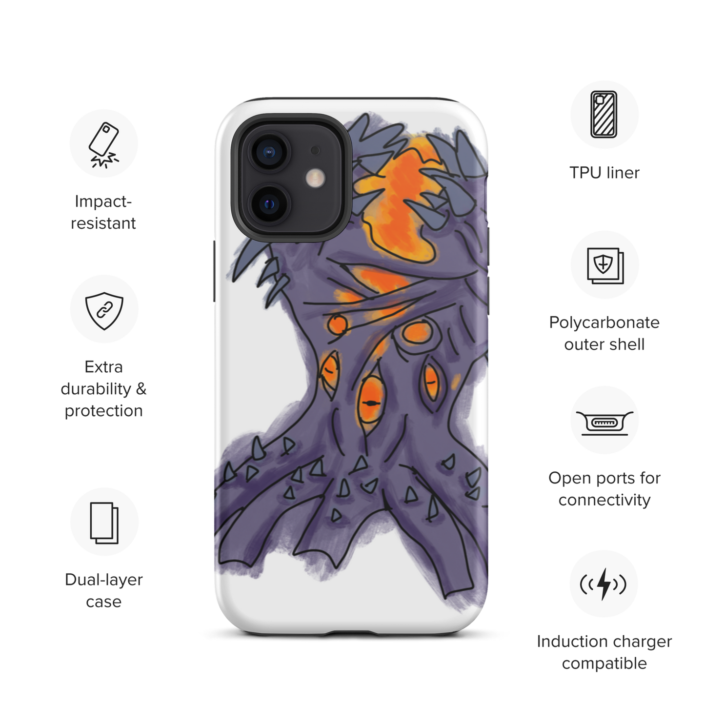 N'zoth Raid Boss Tough iPhone Case World of Warcraft