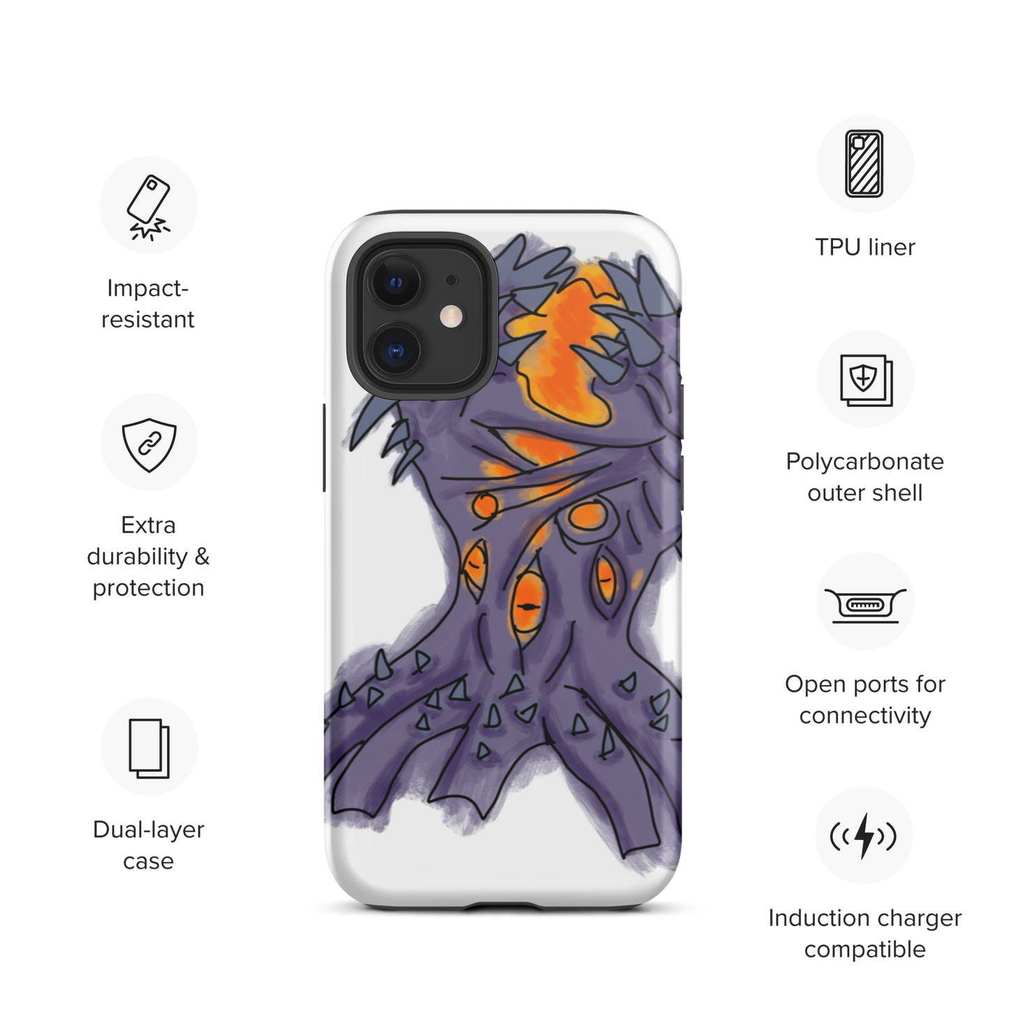 N'zoth Raid Boss Tough iPhone Case World of Warcraft