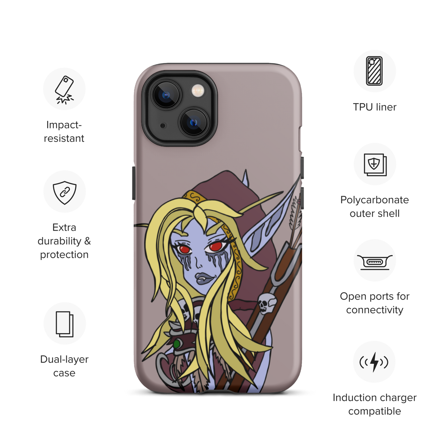 Sylvanas Windrunner Sketch Tough iPhone Case