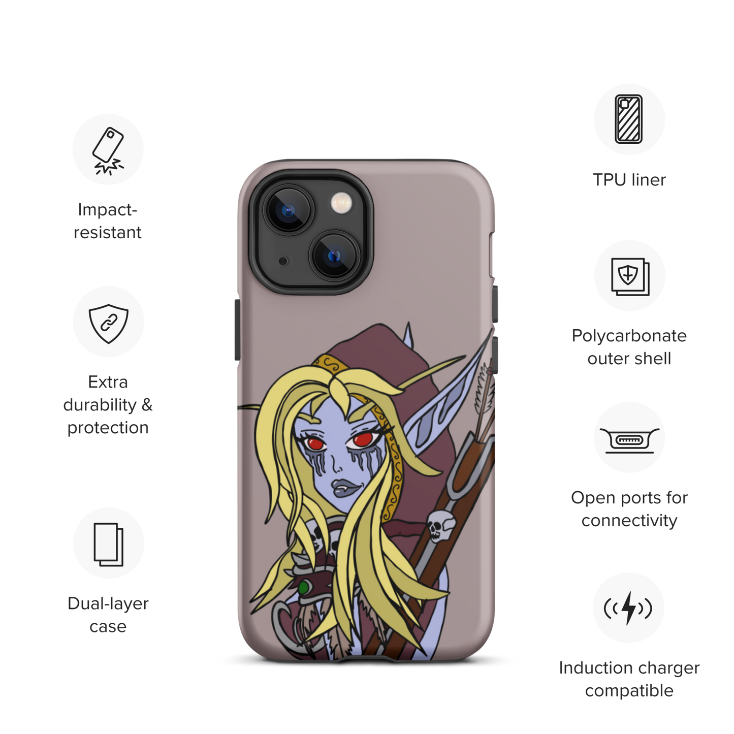 Sylvanas Windrunner Sketch Tough iPhone Case