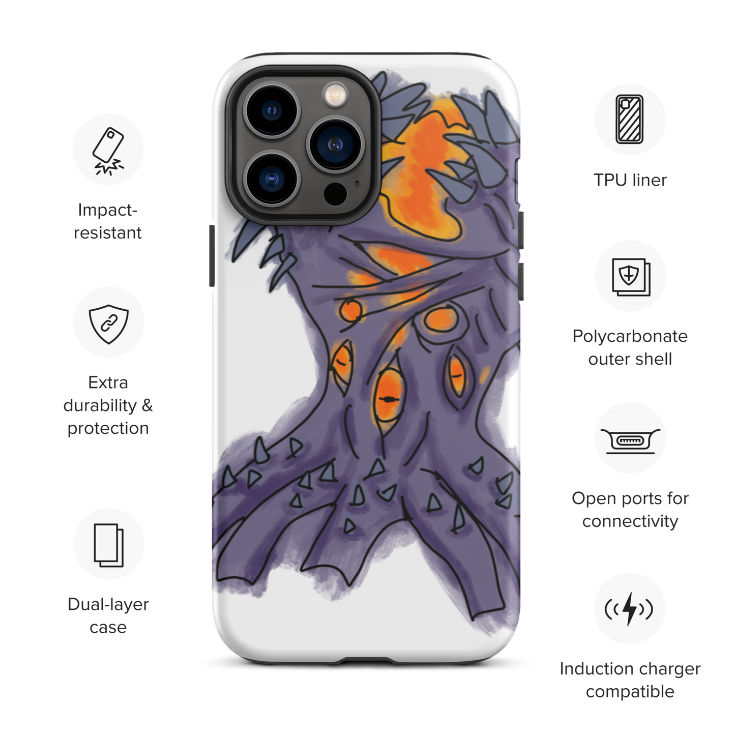 N'zoth Raid Boss Tough iPhone Case World of Warcraft