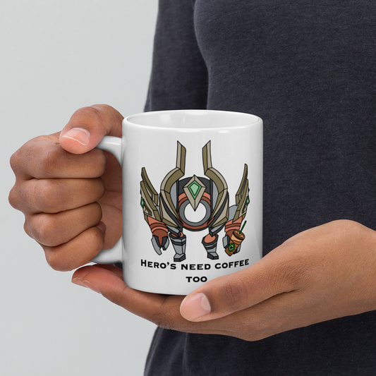 Pocopoc Companion Hero's Need Coffee Too Mug: World of Warcraft